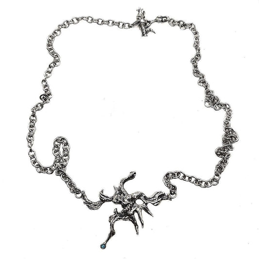 Solitary Bird and Snake Necklace